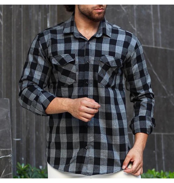 Men's Casual Pid Long Sleeve Shirt