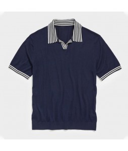 Rerto Contrast Knit Polo Shirt