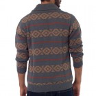 Men's  Striped Jacquard Knit Long Sleeve Cardigan