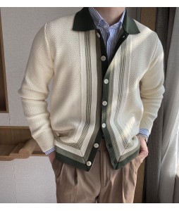 Men's Elegant pel Knitted Cardigan Jacket