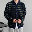 Men's Striped Knit pel Cardigan