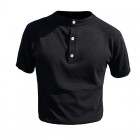 Fashion Stand-up Colr Slim Personality Knitted Polo Shirt