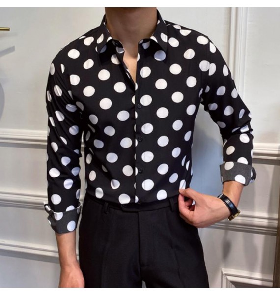 Casual pel Business Polka Dot Shirt