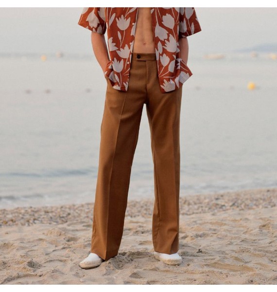 Retro Straight-leg Suit Trousers