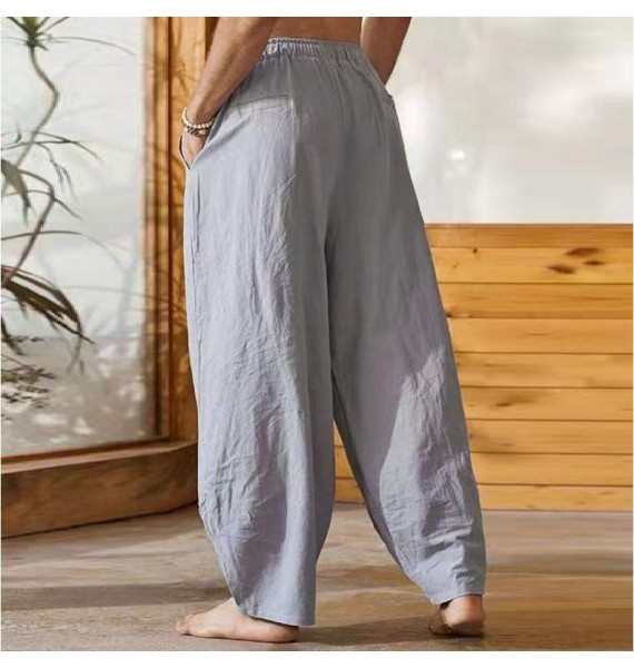 Men's Linen Plus Size Casual Pants