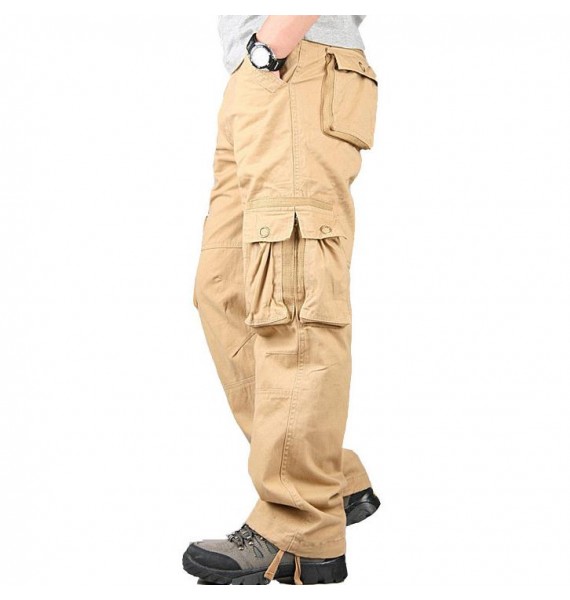 Men's Casual Loose Cotton Cargo Pants