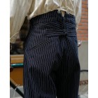 1930s pinstriped denim fishtail pinstripe trousers