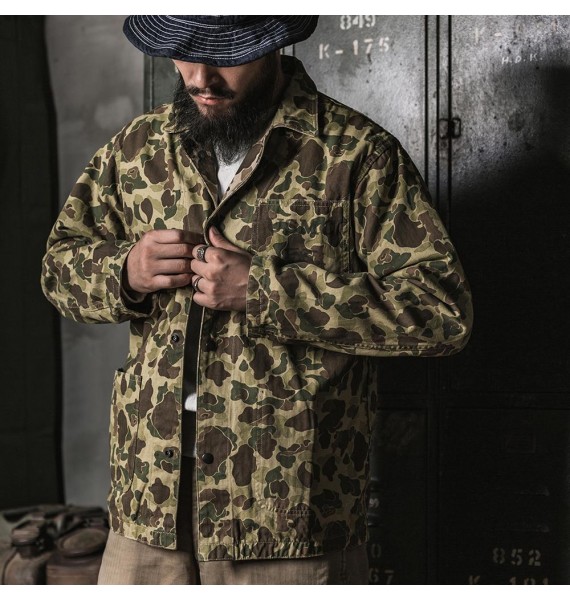 USMC P-42 Reversible Jacket Retro Herringbone Duck Hunter Mi