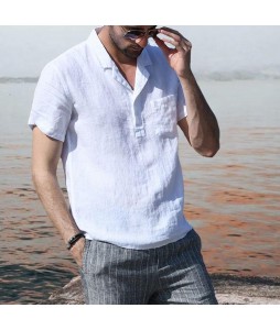 Gentleman Linen Comfortable Short-sleeved Shirt