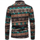 Men's Casual Stand Colr Zipper Ethnic Style Pullover Sweater