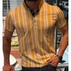 Bi yellow striped polo shirt