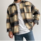 Checked Textured Long Sleeve Shirt/Jacket