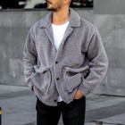 Men's Casual Solid mb Fleece Jacket