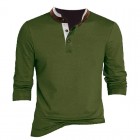 Men's Loose Casual Polo Shirt Solid Color Stand Colr T-Shirt