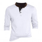 Men's Loose Casual Polo Shirt Solid Color Stand Colr T-Shirt