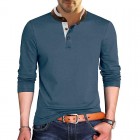 Men's Loose Casual Polo Shirt Solid Color Stand Colr T-Shirt