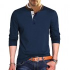 Men's Loose Casual Polo Shirt Solid Color Stand Colr T-Shirt