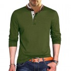 Men's Loose Casual Polo Shirt Solid Color Stand Colr T-Shirt