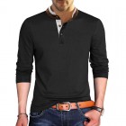 Men's Loose Casual Polo Shirt Solid Color Stand Colr T-Shirt