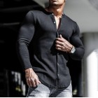 Men's Basic Long Sleeve Top Shirt