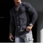 Men's Basic Long Sleeve Top Shirt