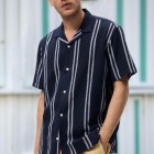 Men's Holiday Casual Striped Short Sleeve Shirt