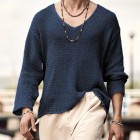 Men's Fashion Casual V-Neck Knit Sweater