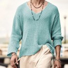 Men's Fashion Casual V-Neck Knit Sweater