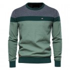 Men's Striped Panel Crewneck Sweater