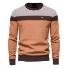 Men's Striped Panel Crewneck Sweater