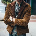 Men's Retro Winter Velvet Corduroy Jacket