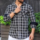 Men's Casual Comfortable Pid Long Sleeve Shirt