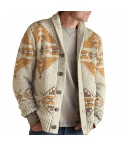 Men's Ethnic Boho Print Casual Sweater