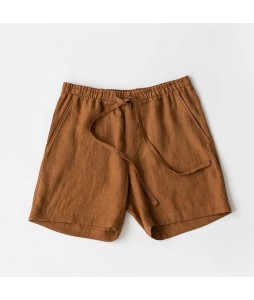 Mens Beach Loose Drawstring Linen Casual Shorts