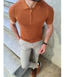 Casual Retro Solid Color Mens Polo Shirt