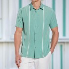 Fashion Casual Men's Contrast Color Short Sleeve Shirt