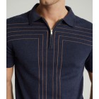 Kade Navy Zip Polo Shirt