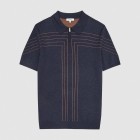 Kade Navy Zip Polo Shirt