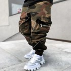 Men's Slim Fit Camo High Street Multi Pocket Cargo Pants