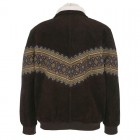 Mens  Suede Printed Fleece Jacket