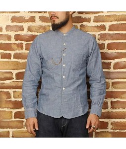 Snowfke Henley Colr Chambray Work Shirt