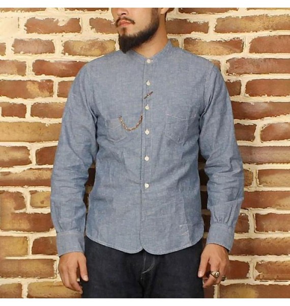 Snowfke Henley Colr Chambray Work Shirt