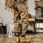 Men's Casual Retro American Loose Straight Cargo Pants Harem Pants