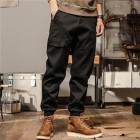 Men's Casual Retro American Loose Straight Cargo Pants Harem Pants