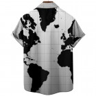 Men's Outdoor World Map Print Shirt