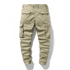 Men's Outdoor Estic Waist Cotton Multi-Pocket Casual Cargo Pants