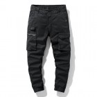 Men's Outdoor Estic Waist Cotton Multi-Pocket Casual Cargo Pants