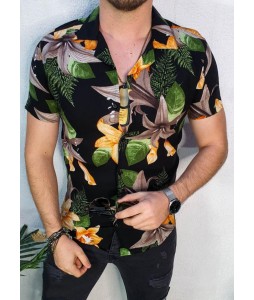 Mens Fashion Elegant Printed Casual Shirt