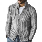 Men's Casual Single Breasted pel Long Sleeve Sweater Cardigan