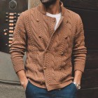 Men's  Casual Button Design Wool Sweater